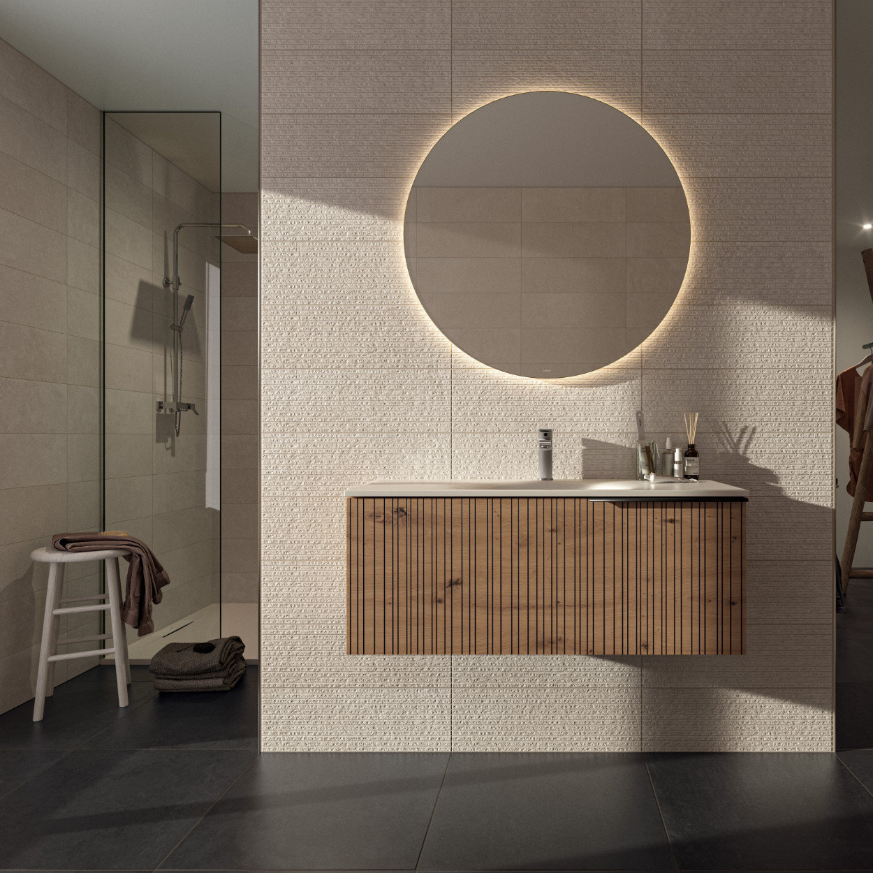 BMS Budget Line Midtown Cream Etna Decor Wandtegel 30x90cm